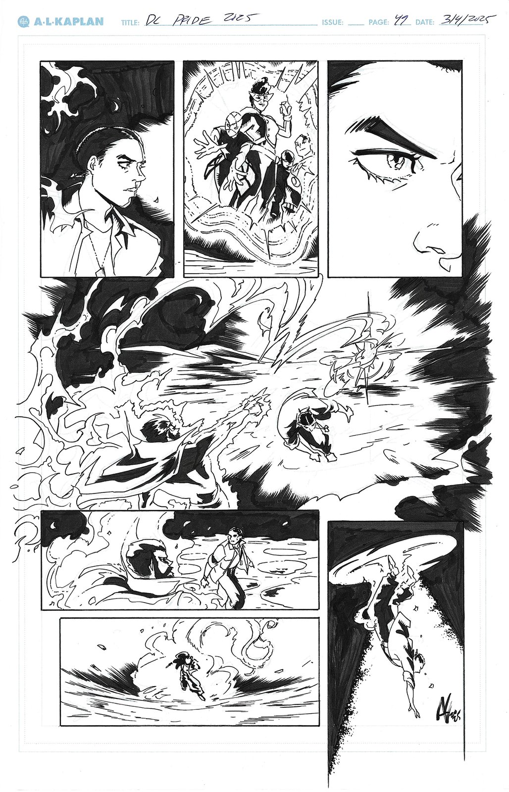 DC Pride 2025 page #49 Original Art Comic Art