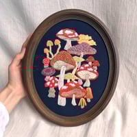 Image 2 of Mushrooms & Toadstools Framed Embroidery