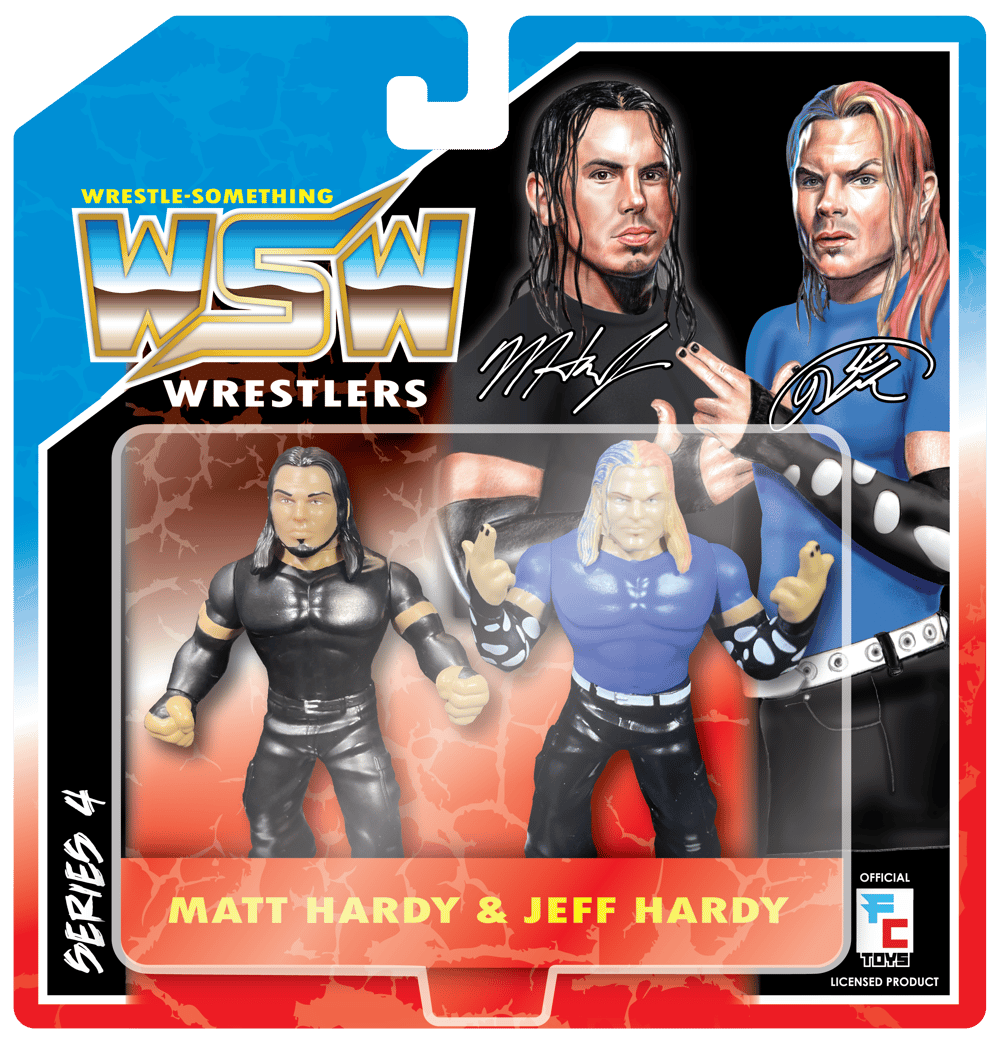 **PREORDER** 1 OF 650 Matt Hardy & Jeff Hardy Retro Wrestle-Something Wrestlers Two Pack by FC Toys
