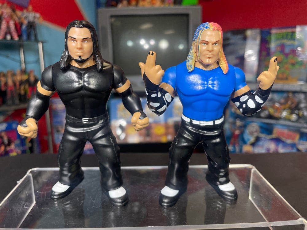 **PREORDER** 1 OF 650 Matt Hardy & Jeff Hardy Retro Wrestle-Something Wrestlers Two Pack by FC Toys