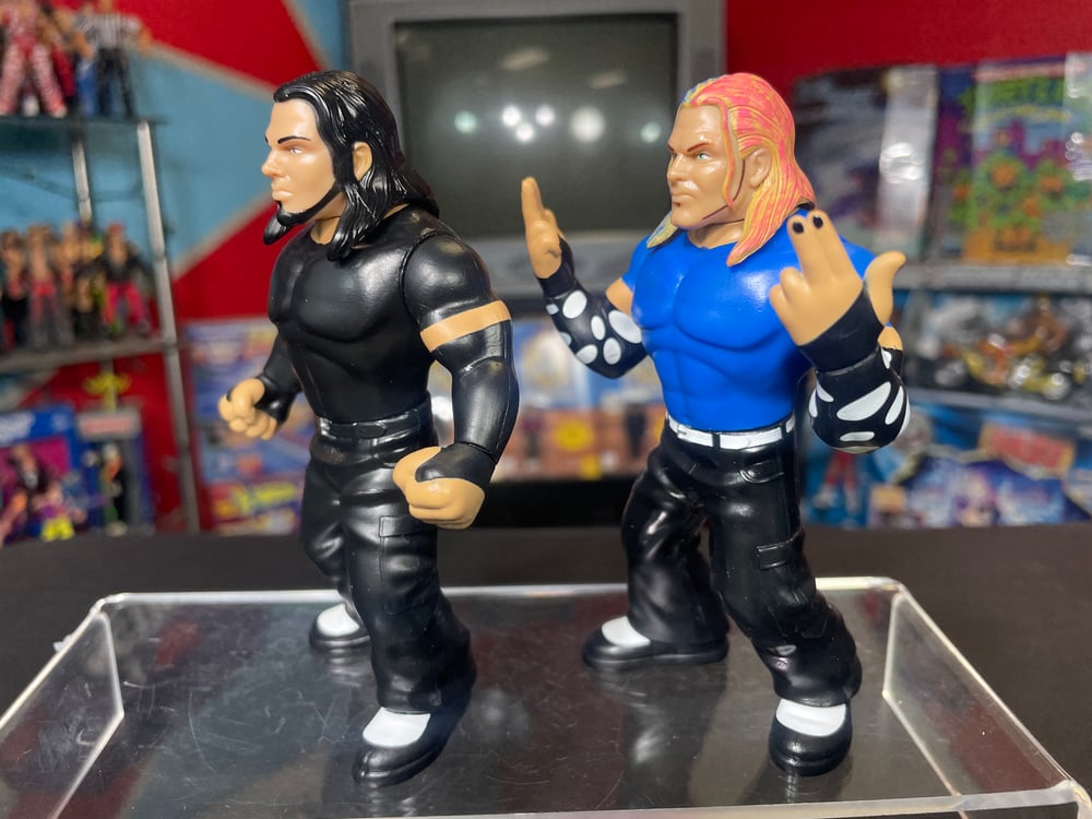 **PREORDER** 1 OF 650 Matt Hardy & Jeff Hardy Retro Wrestle-Something Wrestlers Two Pack by FC Toys