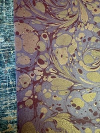 Image 5 of Metallic Hand Marbled Book-cloth // No.2