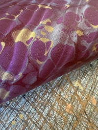 Image 2 of Metallic Hand Marbled Book-cloth // No.8