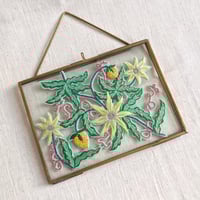 Image 5 of Passion Flowers Framed Embroidery 