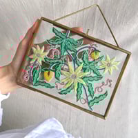 Image 2 of Passion Flowers Framed Embroidery 