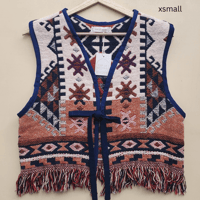 Image 4 of Blue Tapestry Vest
