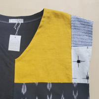 Image 2 of Half-Pieced Vneck Top