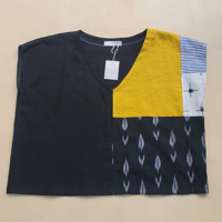 Image 1 of Half-Pieced Vneck Top