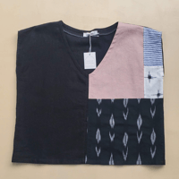Image 3 of Half-Pieced Vneck Top