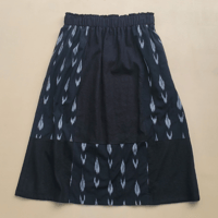Image 1 of Pieced Ikat Simone Skirt (Black)