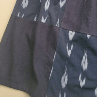Image 2 of Pieced Ikat Simone Skirt (Black)