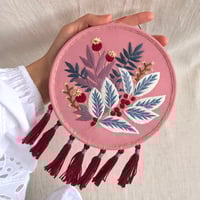 Image 3 of Pink Autumn Tassel Hoop 