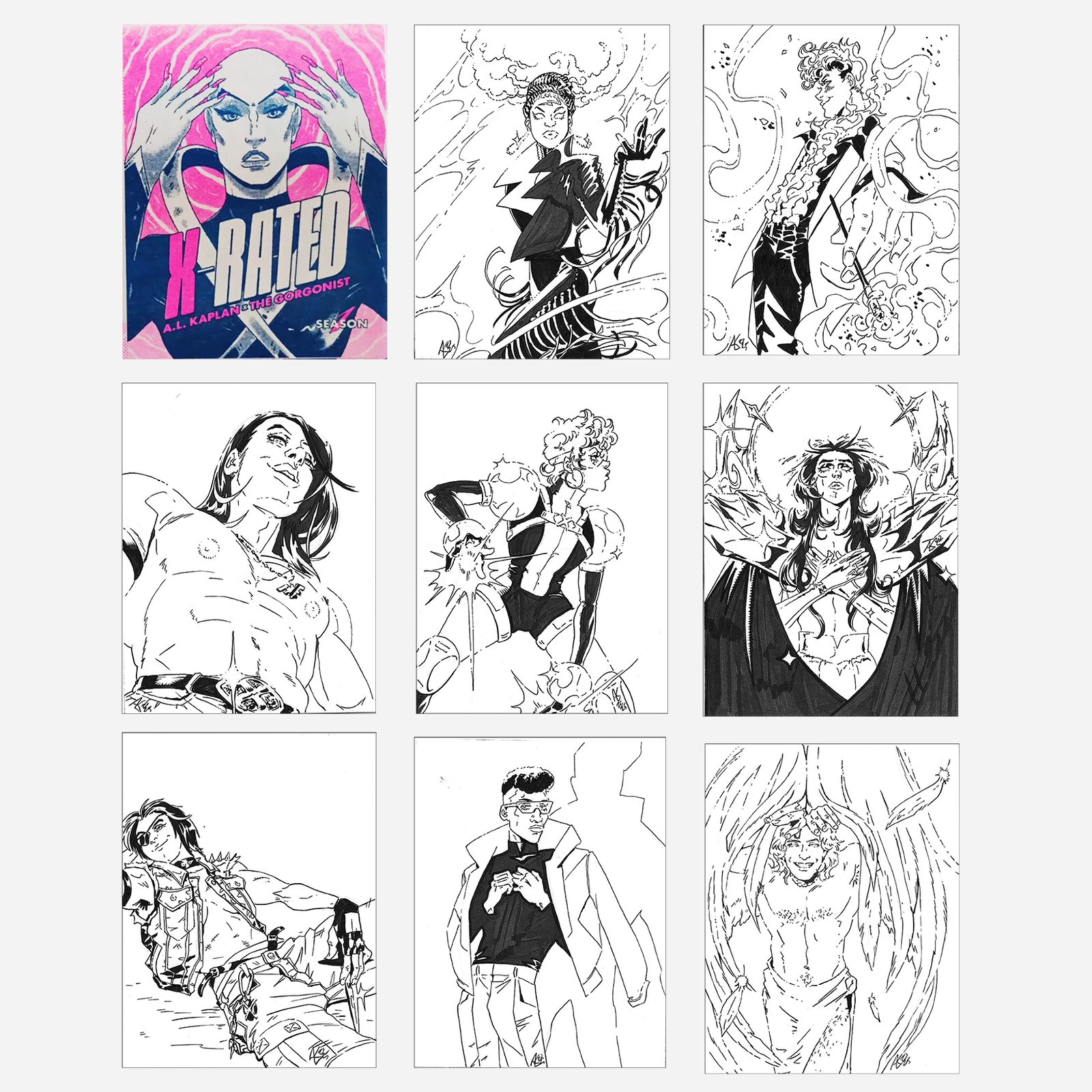 X-Rated X-Men 01 Season 1 Original Art + Zine Comic Art