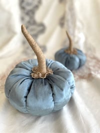 Image 1 of Textile pumpkin “Blue Skies”