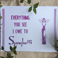 Image 2 of Spaghetti Letterpress Print