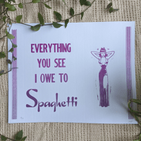 Image 1 of Spaghetti Letterpress Print