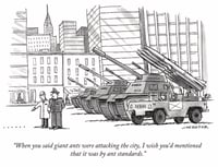 Image 4 of Original New Yorker cartoon “By Ant Standards.”