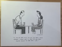 Image 1 of Original New Yorker cartoon “So, tell me what music you like.”