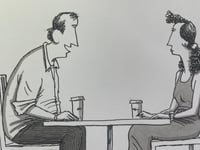 Image 2 of Original New Yorker cartoon “So, tell me what music you like.”
