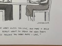 Image 3 of Original New Yorker cartoon “So, tell me what music you like.”
