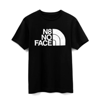 Image 1 of N8 "NORTH" FACE By Mark of the Beast Screenprinted Black T-shirt