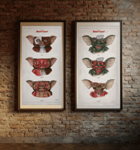 Image 2 of "GIZMO" head anatomy (limited ed. of 30 Giclèe wide print on fine art canvas)