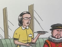 Image 2 of Original full color cartoon “Okay, who gets the beef and who gets the ants?”