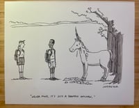 Image 1 of Original cartoon  from American Bystander “Shampoo Unicorn.”