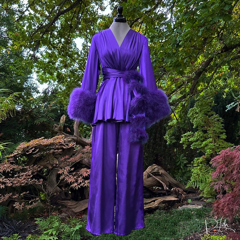 Lounge Suits! Black, Chartreuse, Spring Olive, Regal Purple, Dusty Lavender PRE-ORDER Image 10