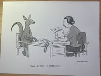 Image 1 of Original cartoon  from American Bystander “Kangaroo Résumé”