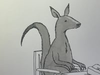 Image 3 of Original cartoon  from American Bystander “Kangaroo Résumé”