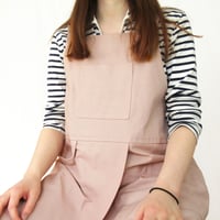 Image 20 of Split Leg Cross Back Apron for Pottery, Artists & Craftspeople. Ochre Yellow Mustard Canvas No4:5