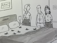 Image 3 of Original cartoon from American Bystander  “Bed Scorpions”
