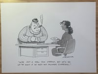 Image 1 of Original cartoon from Air Mail Weekly “Clobbering Palookas.”