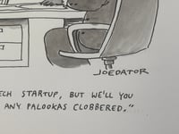 Image 4 of Original cartoon from Air Mail Weekly “Clobbering Palookas.”