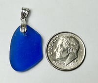 Cobalt Blue Small Sea Glass Pendant 