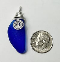 Gorgeous Cobalt Blue Sea Glass Pendant 