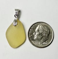 Rare Yellow Orange Sea Glass Pendant
