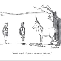 Image 5 of Original cartoon  from American Bystander “Shampoo Unicorn.”