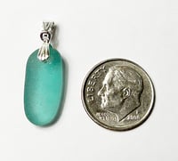 Turquoise Sea Glass Pendant 