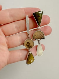 Image 1 of Mossy mismatched earrings 