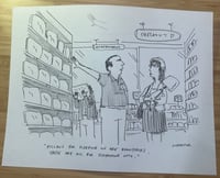 Image 1 of Original New Yorker cartoon sketch  “Screaming Pillows”