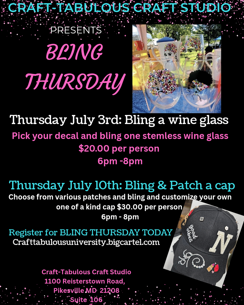 Image of Bling Thursdays... Bling and Patch a cap 