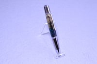 Image 5 of Custom Rattlesnake Pen with Real Feathers, Gun Metal Finish   #0238