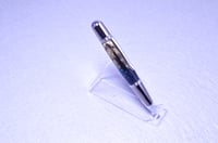 Image 7 of Custom Rattlesnake Pen with Real Feathers, Gun Metal Finish   #0238
