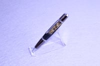 Image 8 of Custom Rattlesnake Pen with Real Feathers, Gun Metal Finish   #0238