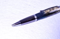 Image 3 of Custom Rattlesnake Pen with Real Feathers, Gun Metal Finish   #0238