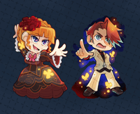 Image 2 of (PRE-ORDER) Umineko (Beatrice & Battler) 2.5" Acrylic Charm