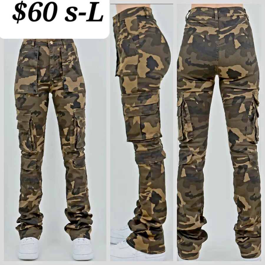 Image of Camouflage stack jeans