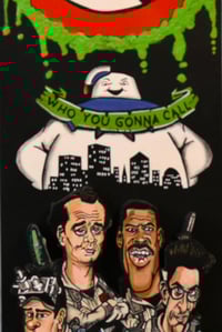 Image 3 of Ghostbusters Hand Crafted 3D Wooden Diorama Cartooning Wall Décor
